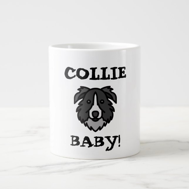 Border Collie Älskare Stolthet Sött Hunddesign Jumbo Mugg (Framsidan)
