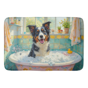 Border Collie badtid Lekfullt badrumsdekor Badrumsmatta