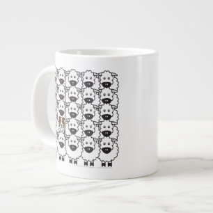 Border Collie bland fåren Jumbo Mugg