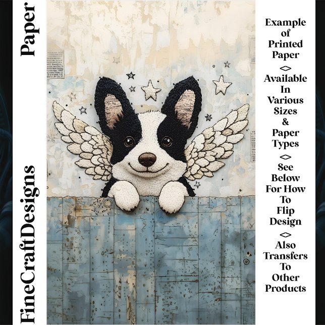 Border Collie Collage CL3 Scrapbookpapper (Skapare uppladdad)