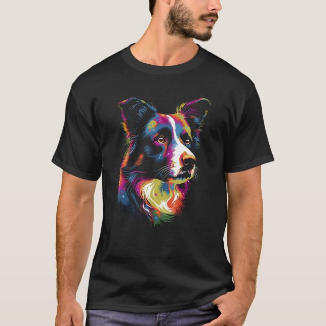 Border Collie Dog Dog  Dog Owner T Shirt (Framsida)