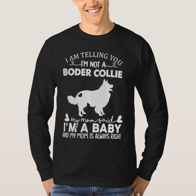 Border Collie Dog   For Women Mom Mama Dog T Shirt (Framsida)