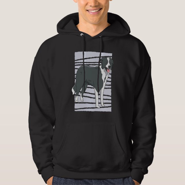 Border Collie dog Hoodie (Framsida)