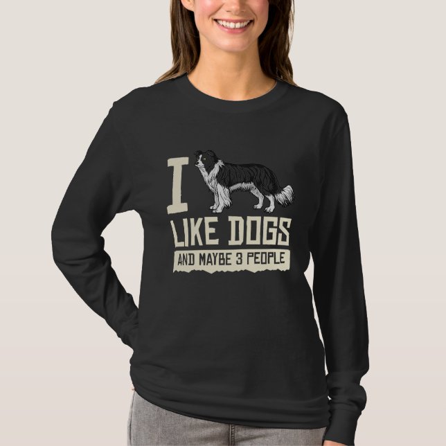 Border Collie Dog Puppies Owner Lover 1 T Shirt (Framsida)