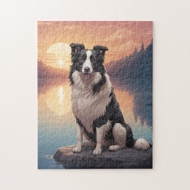 Border Collie dog Pussel (Vertikal)