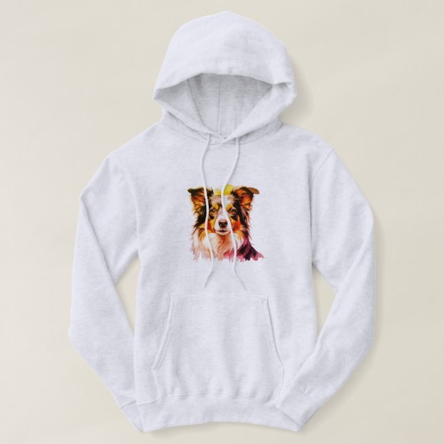 Border Collie Family Dog Hoodie (Design framsida)