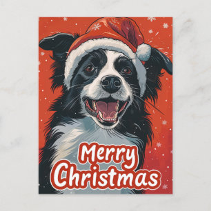 Border Collie God jul Vykort