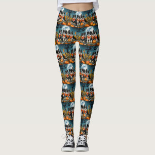 Border Collie Halloween Kuslig Leggings