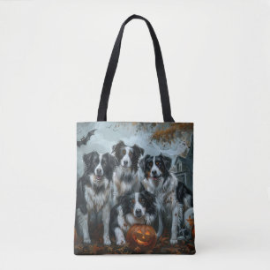 Border Collie Halloween Natt Hund Delight Tygkasse