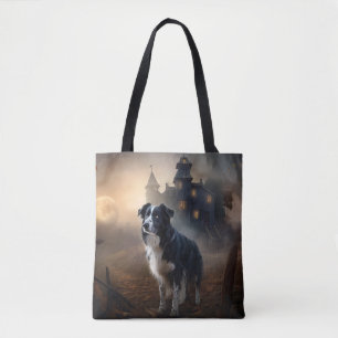 Border Collie Halloween Skräck Tygkasse