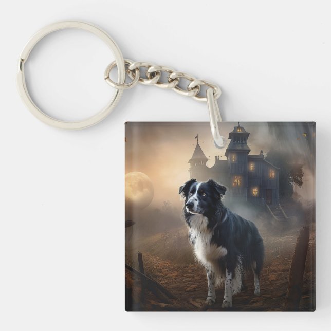 Border Collie Halloween Skräckinjagande (Framsidan)