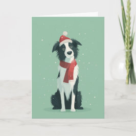 Border Collie Holiday Greeting Kort
