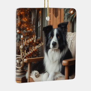 Border Collie Hund Älskare Julpresent Ornament