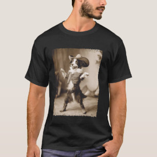 Border Collie Hund Cowboy T Shirt