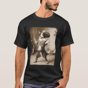 Border Collie Hund Cowboy T Shirt