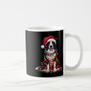 Border Collie Hund Julbelysning Tomtehatt Hund L Kaffemugg