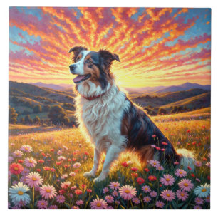 Border Collie Hund Kakelplatta