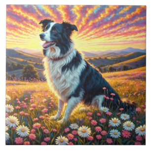 Border Collie Hund Kakelplatta