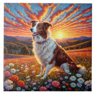 Border Collie Hund Kakelplatta