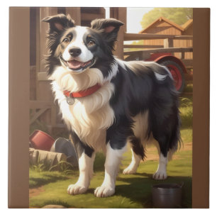 Border Collie Hund Kakelplatta