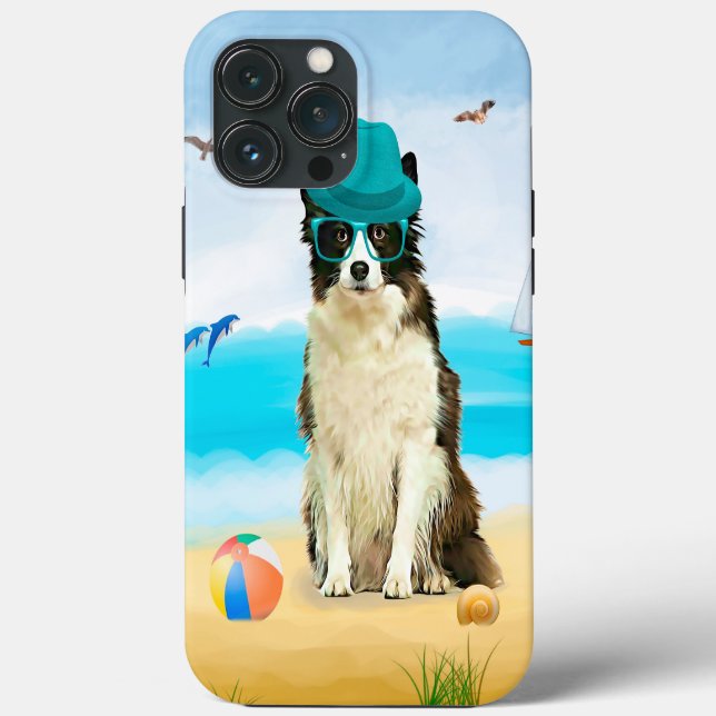 Border Collie Hund på Strand (Baksida)