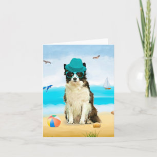 Border Collie Hund på Strand Kort