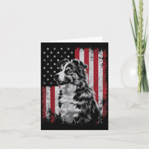 Border Collie Hund Pappa Mamma Amerika 4 juli Kort