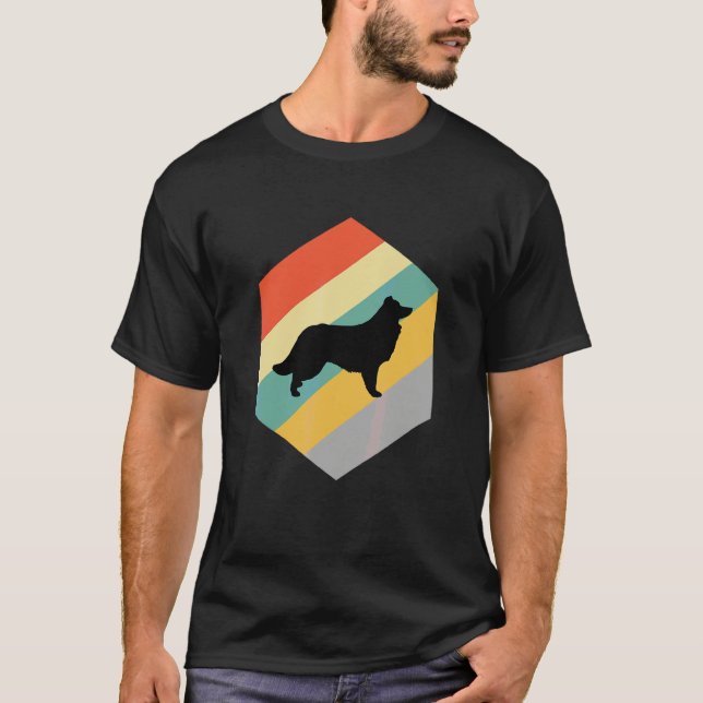 Border Collie Hund T Shirt (Framsida)
