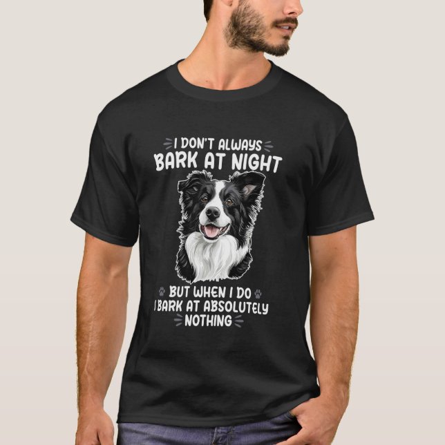 Border Collie Hundägare T Shirt (Framsida)
