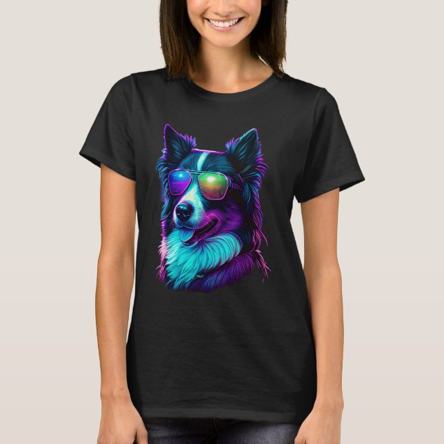 Border Collie Hundar Border Collies T Shirt (Framsida)