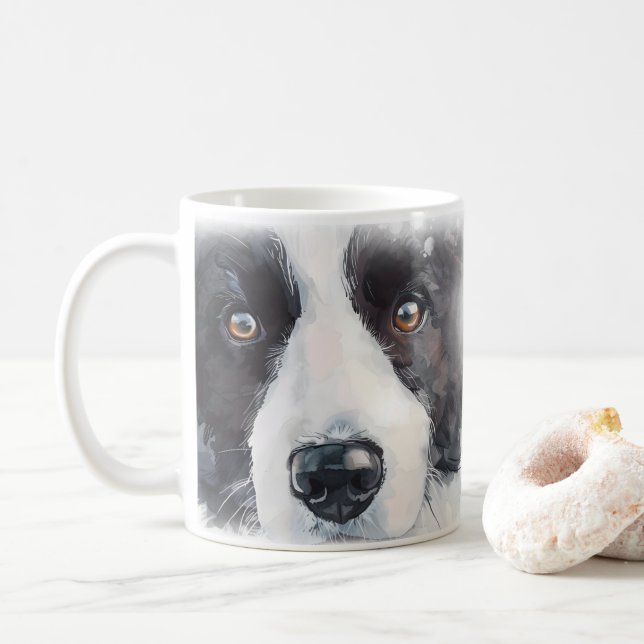 Border Collie Hundmamma Kaffemugg (Med munk)