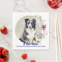 Border Collie Husdjursbröllop Servetter Med Hund F
