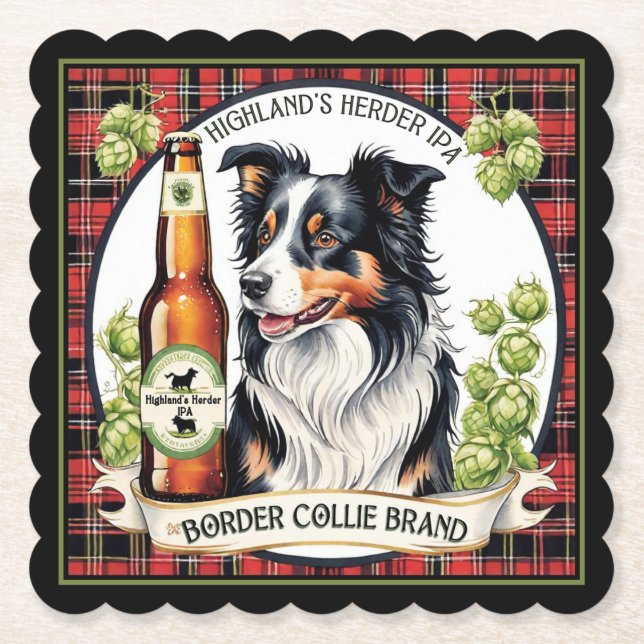Border Collie IPA  Underlägg Papper (Framsida)