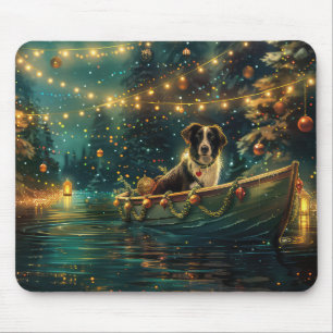Border Collie Jul Festlig Seglare Musmatta