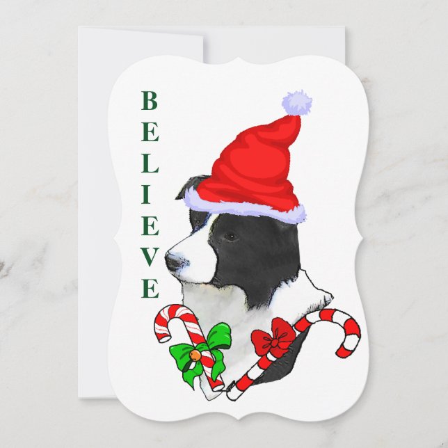 Border Collie jul Julkort (Framsida)