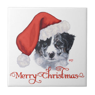 Border Collie Jul Kakelplatta