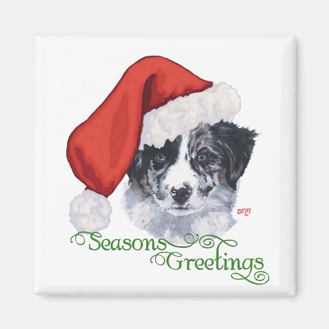 Border Collie Jul Magnet (Framsidan)