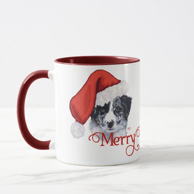 Border Collie Jul Mugg (Vänster)