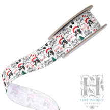 Border Collie jul satinband
