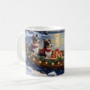 Border Collie Julbåt Holiday Kaffemugg