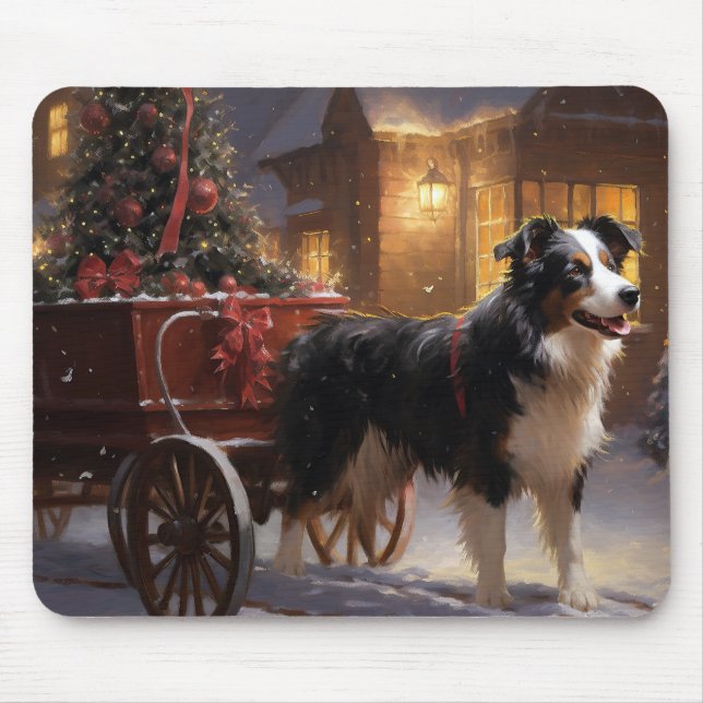 Border Collie Julhögtiden Musmatta (Framsidan)