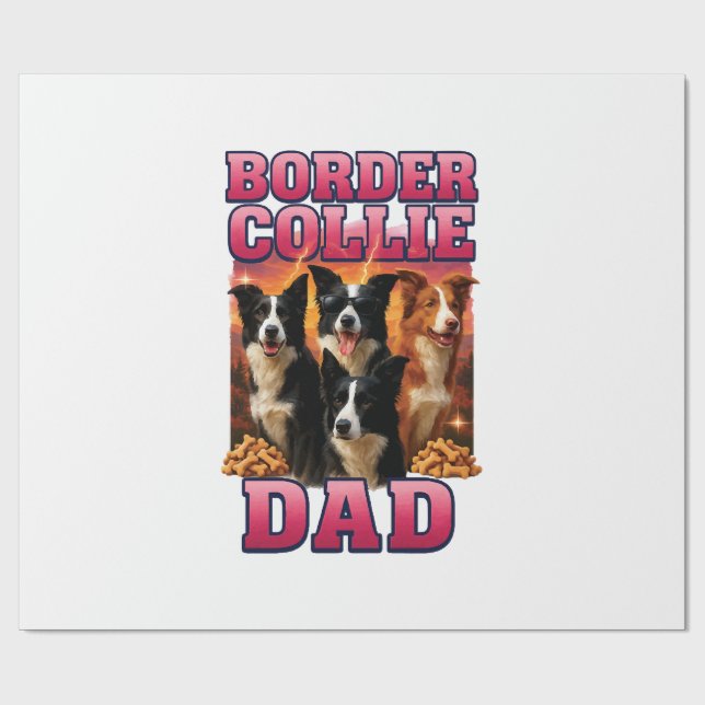 Border Collie Kopiera Kopiera Kopiera Presentpapper (Platt)