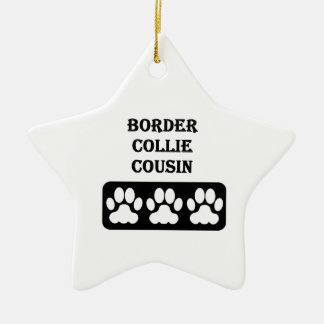 Border Collie Kusin Julgransprydnad Keramik