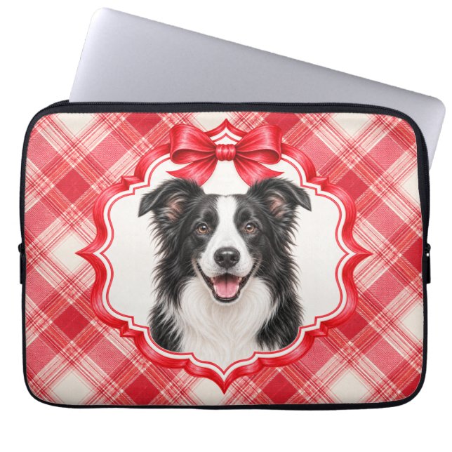 Border Collie Laptoppskydd Laptop Fodral (Framsidan)