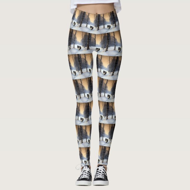 Border Collie Låt det snöa jul Leggings (Framsida)
