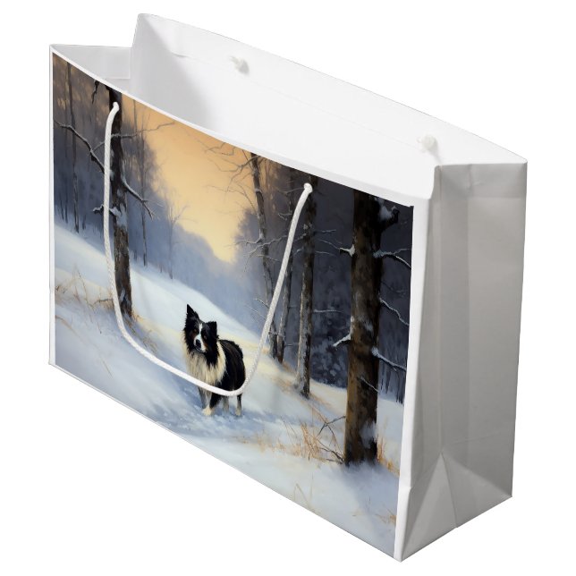 Border Collie Let It Snow Jul (Framsidan Vinklad)