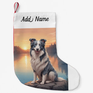 Border Collie Liten Julstrumpa