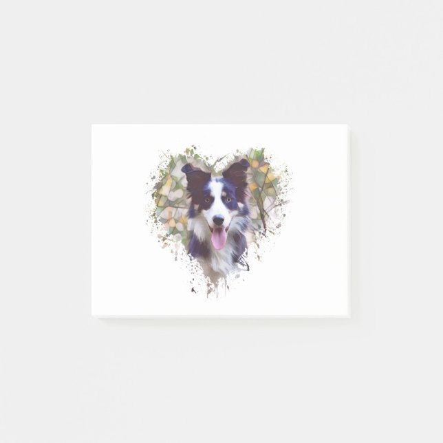 Border Collie Lover Design Post-it Block (Framsida)