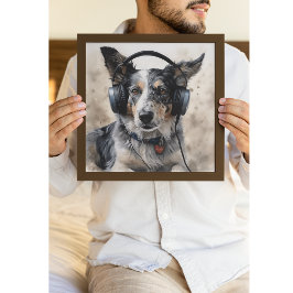 Border Collie Musikfabrik Konstaffisch Poster