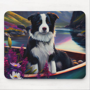 Border Collie på paddel: Ett naturskönt äventyr Musmatta